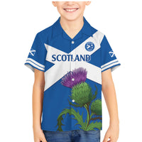 Custom Scotland Cricket Family Matching Mermaid Dress and Hawaiian Shirt 2024 Scottish Thistle Flag Style - Wonder Print Shop