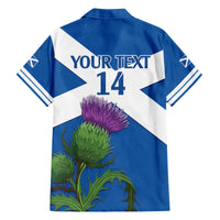 Custom Scotland Cricket Family Matching Summer Maxi Dress and Hawaiian Shirt 2024 Scottish Thistle Flag Style - Wonder Print Shop