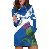 Custom Scotland Cricket Hoodie Dress 2024 Scottish Thistle Flag Style - Wonder Print Shop