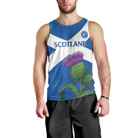 Custom Scotland Cricket Men Tank Top 2024 Scottish Thistle Flag Style - Wonder Print Shop