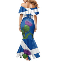 Custom Scotland Cricket Mermaid Dress 2024 Scottish Thistle Flag Style - Wonder Print Shop