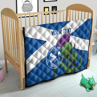 Custom Scotland Cricket Quilt 2024 Scottish Thistle Flag Style - Wonder Print Shop