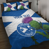 Custom Scotland Cricket Quilt Bed Set 2024 Scottish Thistle Flag Style - Wonder Print Shop