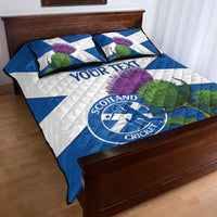 Custom Scotland Cricket Quilt Bed Set 2024 Scottish Thistle Flag Style - Wonder Print Shop
