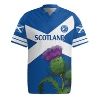 Custom Scotland Cricket Rugby Jersey 2024 Scottish Thistle Flag Style - Wonder Print Shop