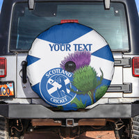 Custom Scotland Cricket Spare Tire Cover 2024 Scottish Thistle Flag Style - Wonder Print Shop