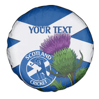 Custom Scotland Cricket Spare Tire Cover 2024 Scottish Thistle Flag Style - Wonder Print Shop