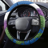 Scotland Cricket Steering Wheel Cover 2024 Scottish Thistle Flag Style - Wonder Print Shop