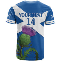 Custom Scotland Cricket T Shirt 2024 Scottish Thistle Flag Style - Wonder Print Shop
