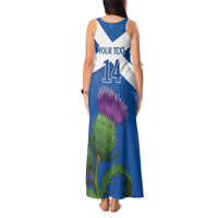 Custom Scotland Cricket Tank Maxi Dress 2024 Scottish Thistle Flag Style - Wonder Print Shop