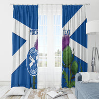 Custom Scotland Cricket Window Curtain 2024 Scottish Thistle Flag Style - Wonder Print Shop