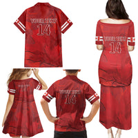 Custom Canada Cricket Family Matching Puletasi and Hawaiian Shirt 2024 Maple Leaf Go Champions - Wonder Print Shop
