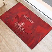 Custom Canada Cricket Rubber Doormat 2024 Maple Leaf Go Champions - Wonder Print Shop