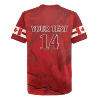 Custom Canada Cricket Rugby Jersey 2024 Maple Leaf Go Champions - Wonder Print Shop