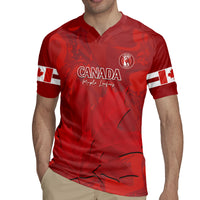 Custom Canada Cricket Rugby Jersey 2024 Maple Leaf Go Champions - Wonder Print Shop