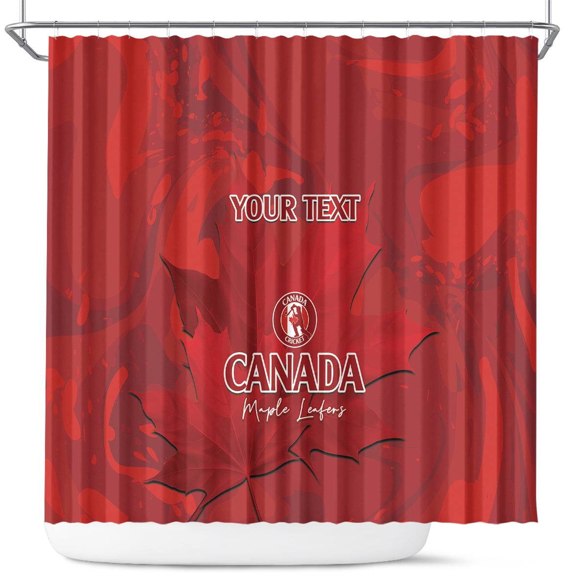 Custom Canada Cricket Shower Curtain 2024 Maple Leaf Go Champions