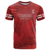Custom Canada Cricket T Shirt 2024 Maple Leaf Go Champions - Wonder Print Shop