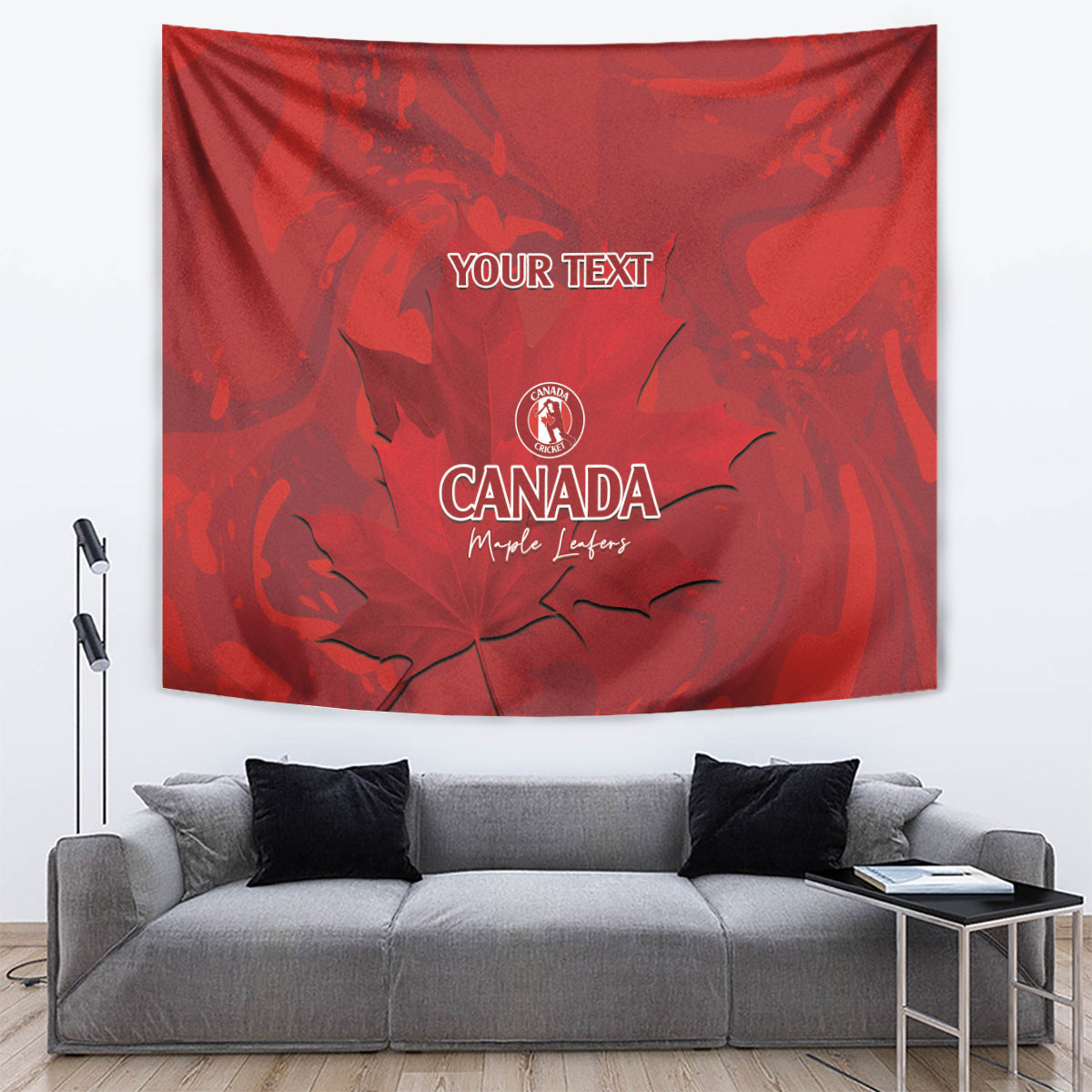 Custom Canada Cricket Tapestry 2024 Maple Leaf Go Champions