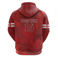 Custom Canada Cricket Zip Hoodie 2024 Maple Leaf Go Champions - Wonder Print Shop