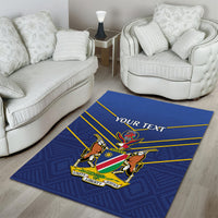 Custom Namibia Cricket Area Rug 2024 Go Eagles African Pattern - Wonder Print Shop