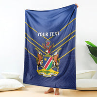Custom Namibia Cricket Blanket 2024 Go Eagles African Pattern