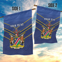 Custom Namibia Cricket Garden Flag 2024 Go Eagles African Pattern - Wonder Print Shop