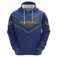 Custom Namibia Cricket Hoodie 2024 Go Eagles African Pattern - Wonder Print Shop