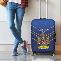 Custom Namibia Cricket Luggage Cover 2024 Go Eagles African Pattern - Wonder Print Shop