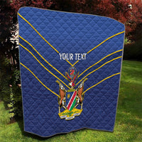 Custom Namibia Cricket Quilt 2024 Go Eagles African Pattern - Wonder Print Shop