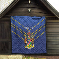 Custom Namibia Cricket Quilt 2024 Go Eagles African Pattern - Wonder Print Shop
