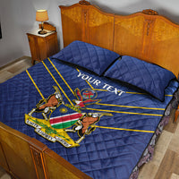 Custom Namibia Cricket Quilt Bed Set 2024 Go Eagles African Pattern - Wonder Print Shop
