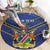 Custom Namibia Cricket Round Carpet 2024 Go Eagles African Pattern