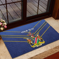 Custom Namibia Cricket Rubber Doormat 2024 Go Eagles African Pattern - Wonder Print Shop