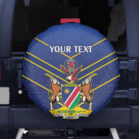 Custom Namibia Cricket Spare Tire Cover 2024 Go Eagles African Pattern - Wonder Print Shop