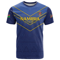 Custom Namibia Cricket T Shirt 2024 Go Eagles African Pattern - Wonder Print Shop