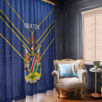 Custom Namibia Cricket Window Curtain 2024 Go Eagles African Pattern - Wonder Print Shop
