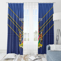 Custom Namibia Cricket Window Curtain 2024 Go Eagles African Pattern - Wonder Print Shop