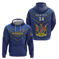 Custom Namibia Cricket Zip Hoodie 2024 Go Eagles African Pattern - Wonder Print Shop