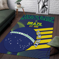 Custom Brazil Football Area Rug Summer 2024 Go Champions Selecao - Wonder Print Shop