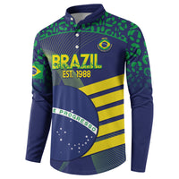 Custom Brazil Football Button Sweatshirt Summer 2024 Go Champions Selecao - Wonder Print Shop