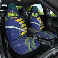 Custom Brazil Football Car Seat Cover Summer 2024 Go Champions Selecao - Wonder Print Shop