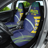 Custom Brazil Football Car Seat Cover Summer 2024 Go Champions Selecao - Wonder Print Shop