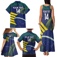 Custom Brazil Football Family Matching Tank Maxi Dress and Hawaiian Shirt Summer 2024 Go Champions Selecao - Wonder Print Shop