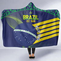 Custom Brazil Football Hooded Blanket Summer 2024 Olympic Go Champions Selecao