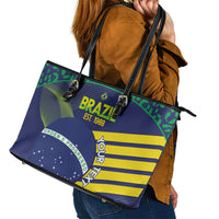 Custom Brazil Football Leather Tote Bag Summer 2024 Go Champions Selecao - Wonder Print Shop