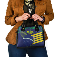 Custom Brazil Football Shoulder Handbag Summer 2024 Olympic Go Champions Selecao