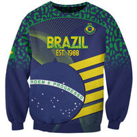 Custom Brazil Football Sweatshirt Summer 2024 Go Champions Selecao - Wonder Print Shop