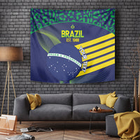 Custom Brazil Football Tapestry Summer 2024 Go Champions Selecao - Wonder Print Shop
