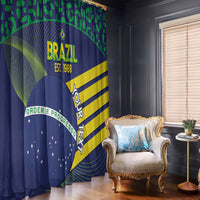 Custom Brazil Football Window Curtain Summer 2024 Go Champions Selecao - Wonder Print Shop