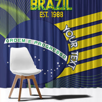 Custom Brazil Football Window Curtain Summer 2024 Go Champions Selecao - Wonder Print Shop